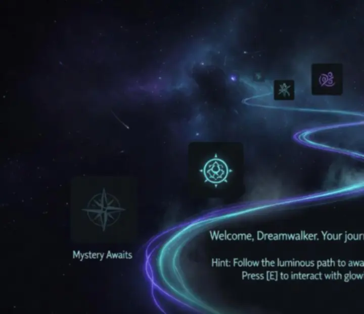 Dreamwalker játék első lépései – kezelőfelület és bevezető jelenetek illusztrációja